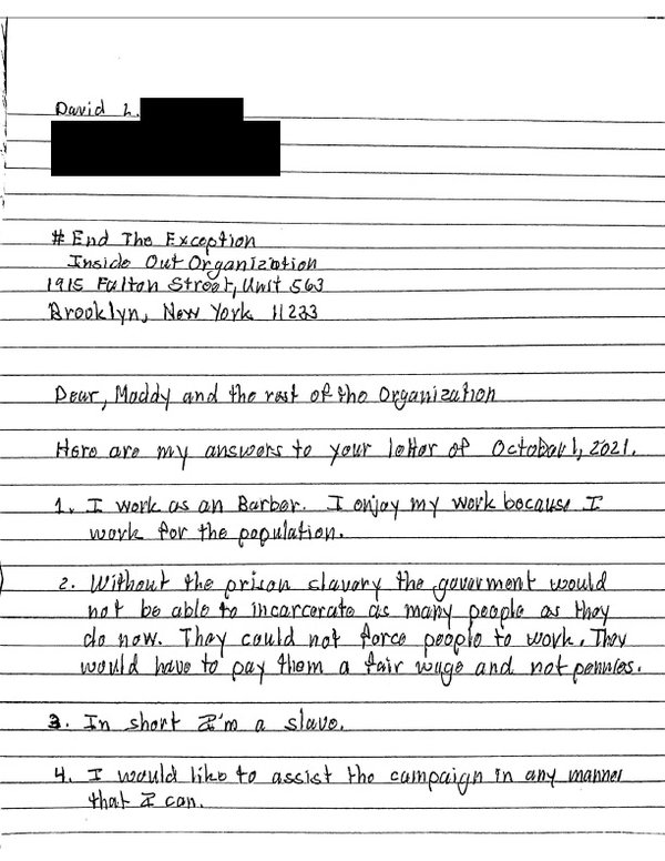 Letter page