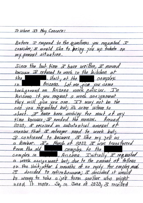 Letter page
