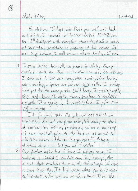 Letter page