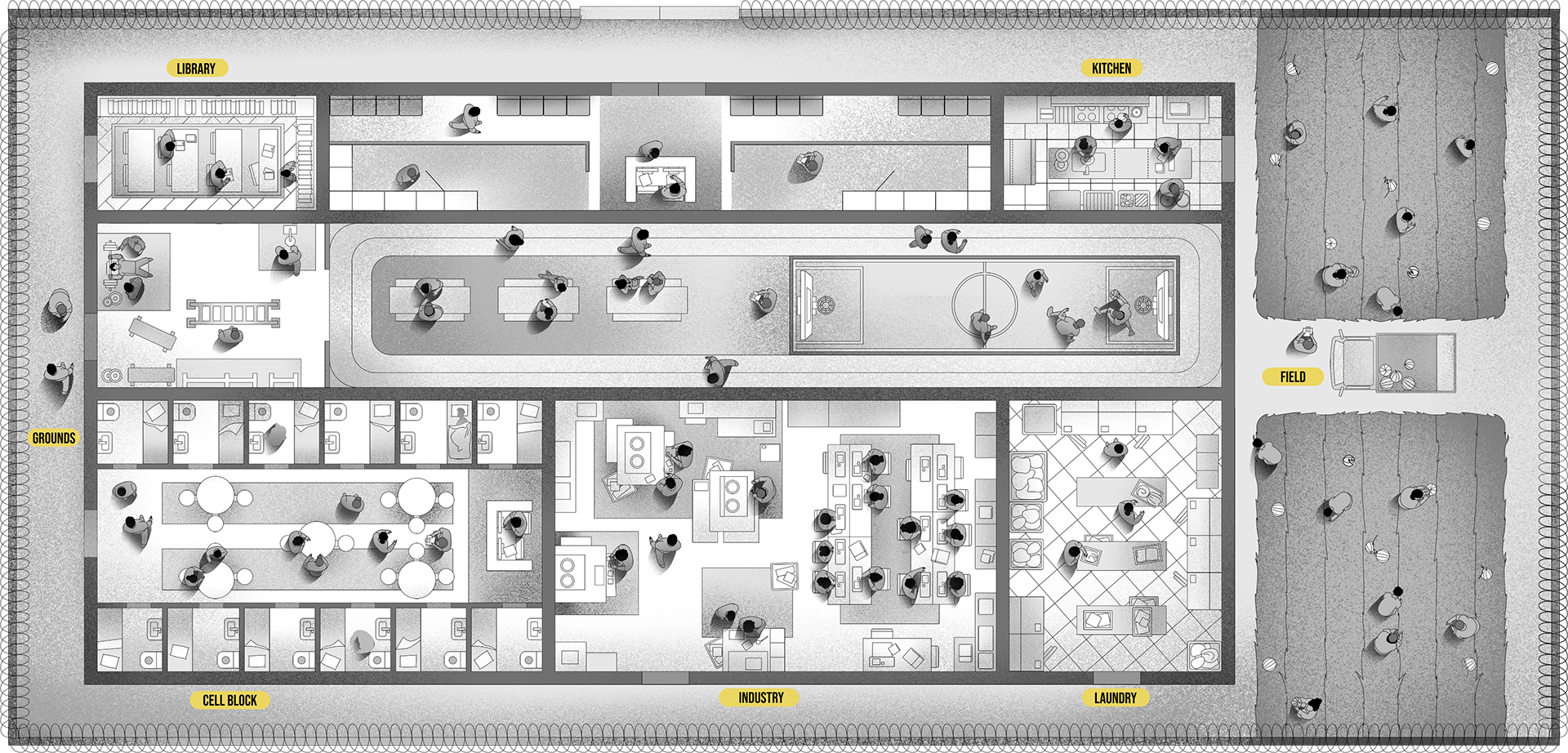 Prison floor plan